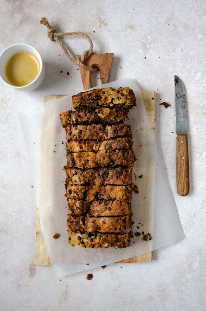 Recept Vegan Bananenbrood Met Stukjes Chocolade En Pindakaas