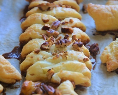 Veganistische Deense pecankoek