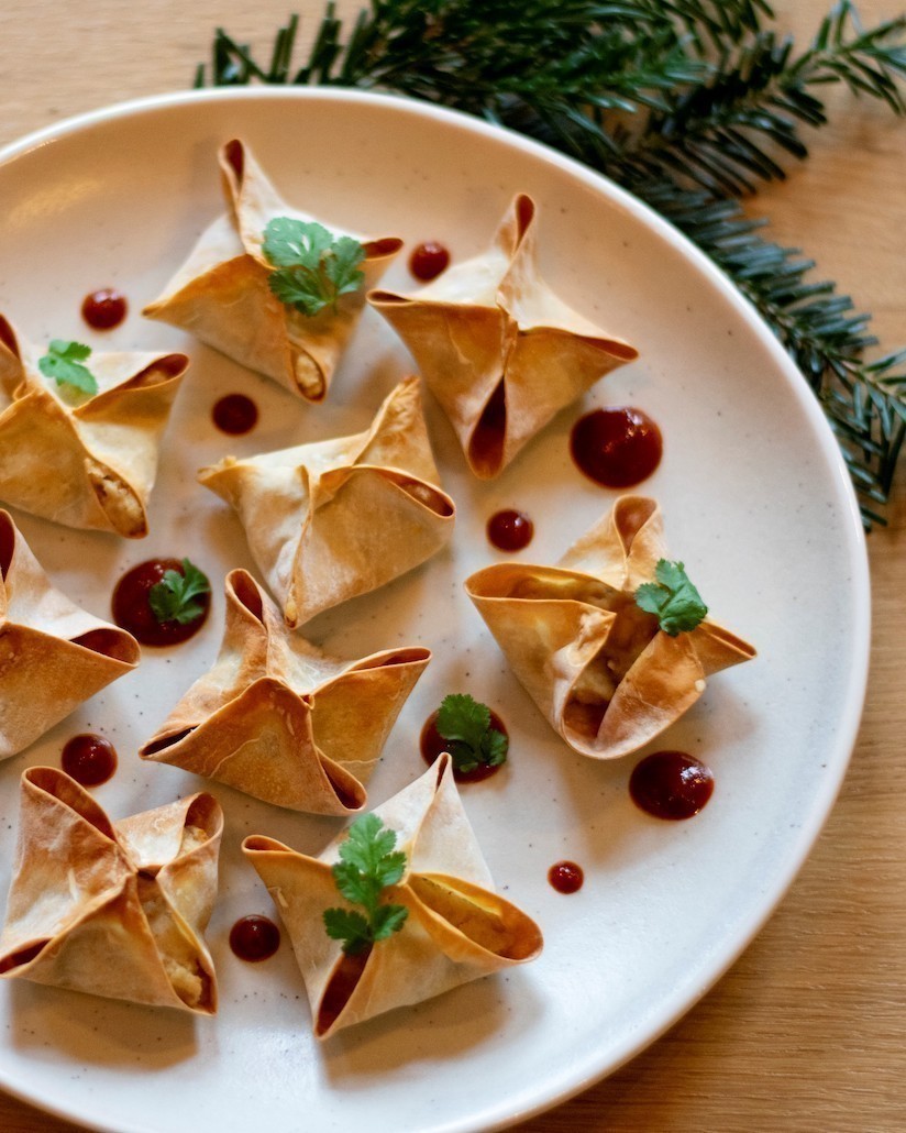 recette végétalienne wontons cuits au four