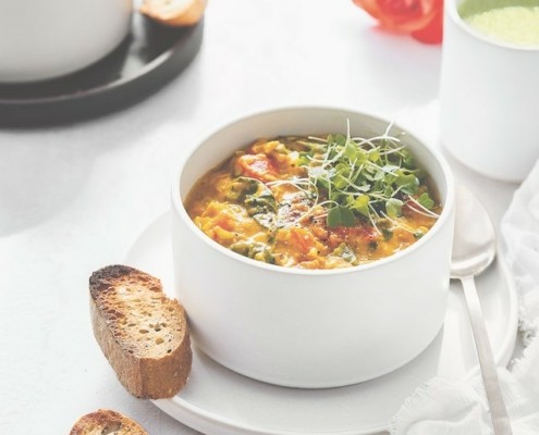 recette végétalienne soupe de lentilles épicée