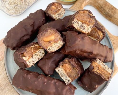 recept snickers met pinda