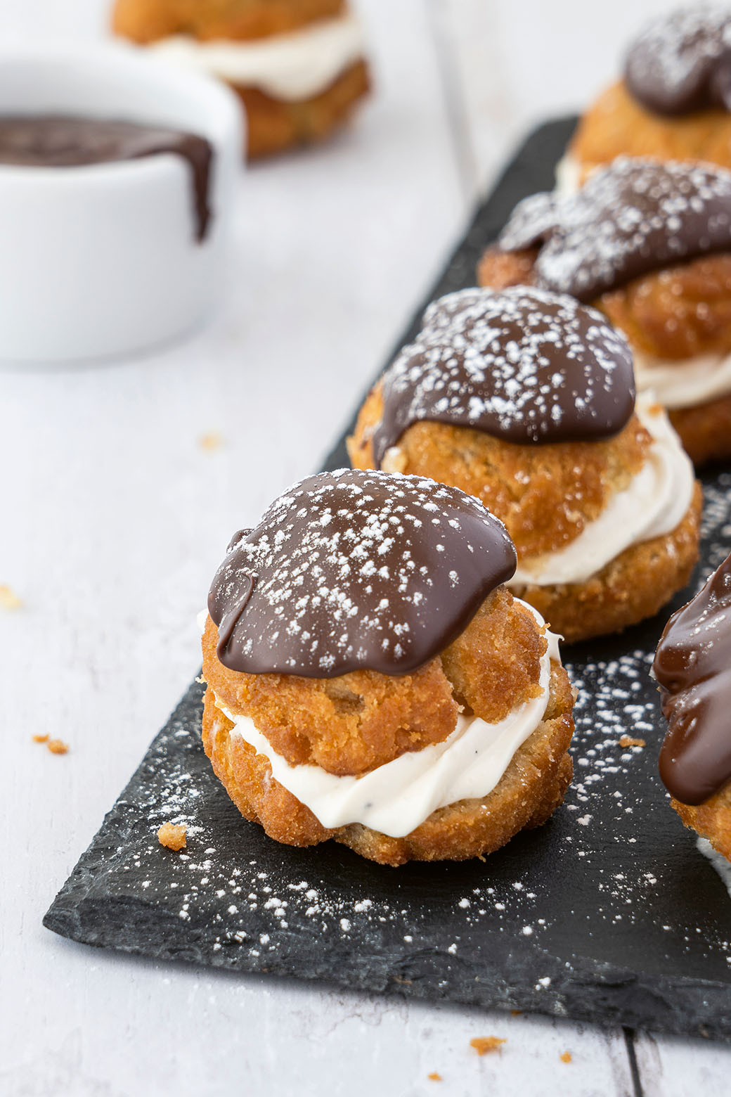 Vegan-profiteroles