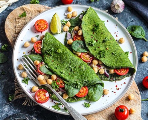 Vegan-spinaziepannenkoeken