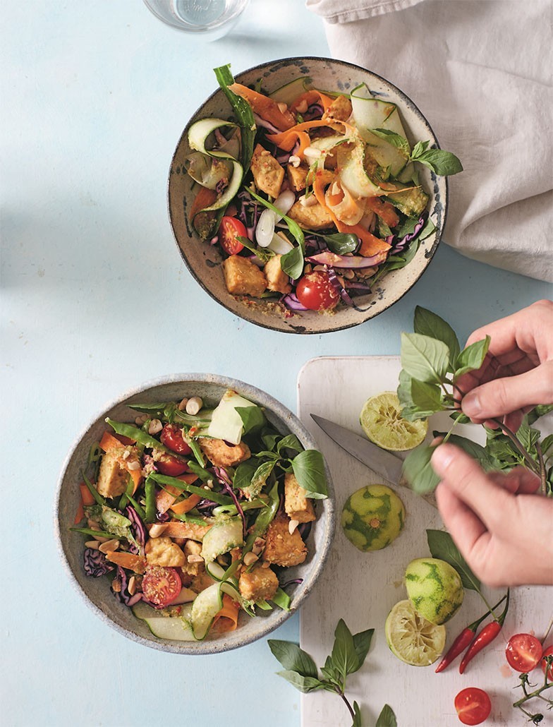 salade végane au tempeh