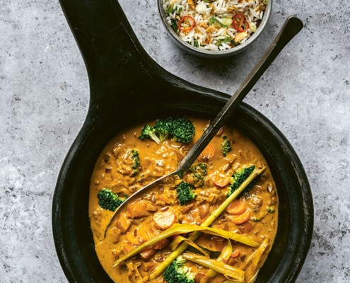 vegan-gele-curry-rijst