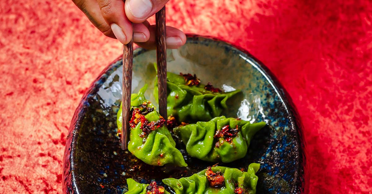 Recept vegan dumplings met een vulling van tofu en shiitake