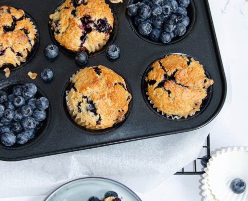 muffins véganes faciles aux myrtilles