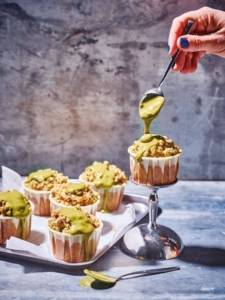 muffins véganes à la pistache