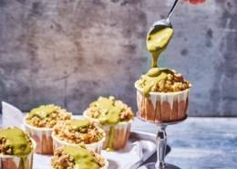 muffins véganes à la pistache