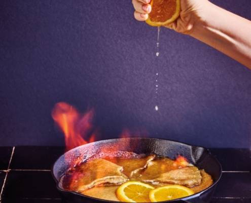 plantaardige glutenvrije pannenkoek