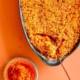 macaronis véganes au fromage, à la citrouille et au kimchi coréen